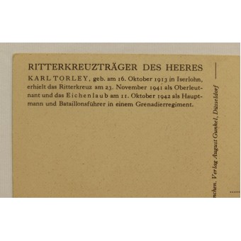 Ritterkreuzträger des Heeres Karl Torley. Espenlaub militaria